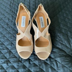 Steve Madden nude wedges **worn once**